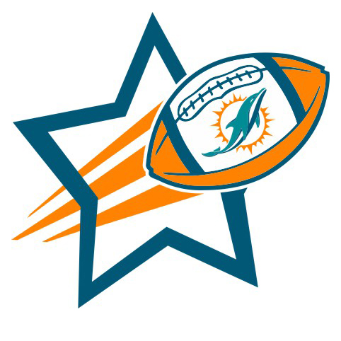 Miami Dolphins Football Goal Star logo vinyl decal